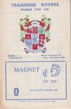 Tranmere Rovers v Darlington Match Programme 1966-03-04