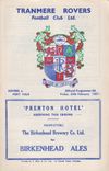 Tranmere Rovers v Port Vale Match Programme 1967-02-24