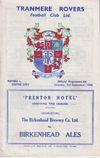 Tranmere Rovers v Exeter City Match Programme 1966-09-03