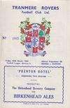Tranmere Rovers v Oldham Athletic Match Programme 1968-03-29