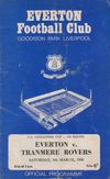 Everton v Tranmere Rovers Match Programme 1968-03-09