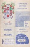 Tranmere Rovers v Reading Match Programme 1968-10-11