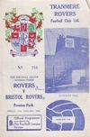 Tranmere Rovers v Bristol Rovers Match Programme 1969-01-10