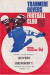Tranmere Rovers v Shrewsbury Town Match Programme 1969-08-23
