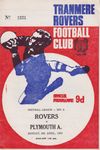 Tranmere Rovers v Plymouth Argyle Match Programme 1970-04-06