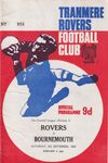 Tranmere Rovers v AFC Bournemouth Match Programme 1969-09-06