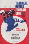 Tranmere Rovers v Rotherham United Match Programme 1969-11-08