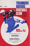Tranmere Rovers v Doncaster Rovers Match Programme 1969-12-13