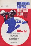 Tranmere Rovers v Mansfield Town Match Programme 1970-02-28