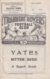 Tranmere Rovers v Halifax Town Match Programme 1961-01-21