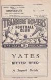 Tranmere Rovers v Bradford City Match Programme 1961-03-31