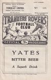 Tranmere Rovers v Torquay United Match Programme 1960-09-26