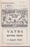 Tranmere Rovers v Everton Match Programme 1960-12-21