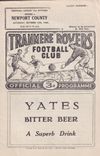 Tranmere Rovers v Newport County Match Programme 1960-10-15