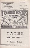 Tranmere Rovers v Chesterfield Match Programme 1961-10-28