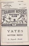 Tranmere Rovers v Darlington Match Programme 1962-03-12
