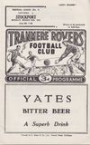 Tranmere Rovers v Stockport County Match Programme 1962-03-26