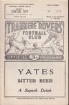 Tranmere Rovers v Exeter City Match Programme 1961-09-16