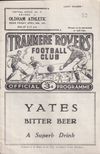 Tranmere Rovers v Oldham Athletic Match Programme 1962-04-20