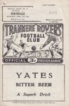 Tranmere Rovers v Rochdale Match Programme 1962-04-21