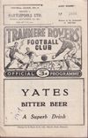 Tranmere Rovers v Hartlepool United Match Programme 1961-09-01