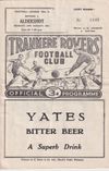 Tranmere Rovers v Aldershot Match Programme 1961-08-28