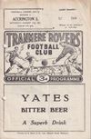 Tranmere Rovers v Accrington Stanley Match Programme 1961-08-19