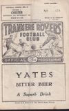 Tranmere Rovers v Chester Match Programme 1961-09-23