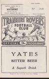 Tranmere Rovers v Southport Match Programme 1962-01-19