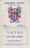 Tranmere Rovers v Doncaster Rovers Match Programme 1962-10-06