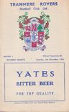 Tranmere Rovers v Newport County Match Programme 1963-11-02