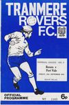 Tranmere Rovers v Port Vale Match Programme 1974-09-13
