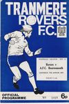 Tranmere Rovers v AFC Bournemouth Match Programme 1974-08-17