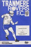 Tranmere Rovers v Crewe Alexandra Match Programme 1976-08-18