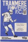 Tranmere Rovers v Exeter City Match Programme 1977-10-03
