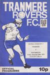 Tranmere Rovers v Portsmouth Match Programme 1977-12-30
