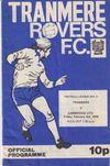 Tranmere Rovers v Cambridge United Match Programme 1978-02-03