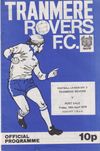 Tranmere Rovers v Port Vale Match Programme 1978-04-14