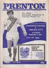 Tranmere Rovers v Lincoln City Match Programme 1980-02-09