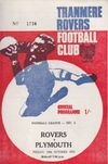 Tranmere Rovers v Plymouth Argyle Match Programme 1970-10-16