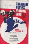 Tranmere Rovers v Shrewsbury Town Match Programme 1971-04-30