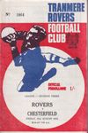 Tranmere Rovers v Chesterfield Match Programme 1970-08-21