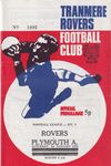 Tranmere Rovers v Plymouth Argyle Match Programme 1972-01-01
