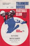 Tranmere Rovers v Notts County Match Programme 1972-05-08