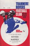 Tranmere Rovers v Mansfield Town Match Programme 1971-12-15