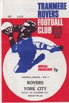 Tranmere Rovers v York City Match Programme 1971-11-05