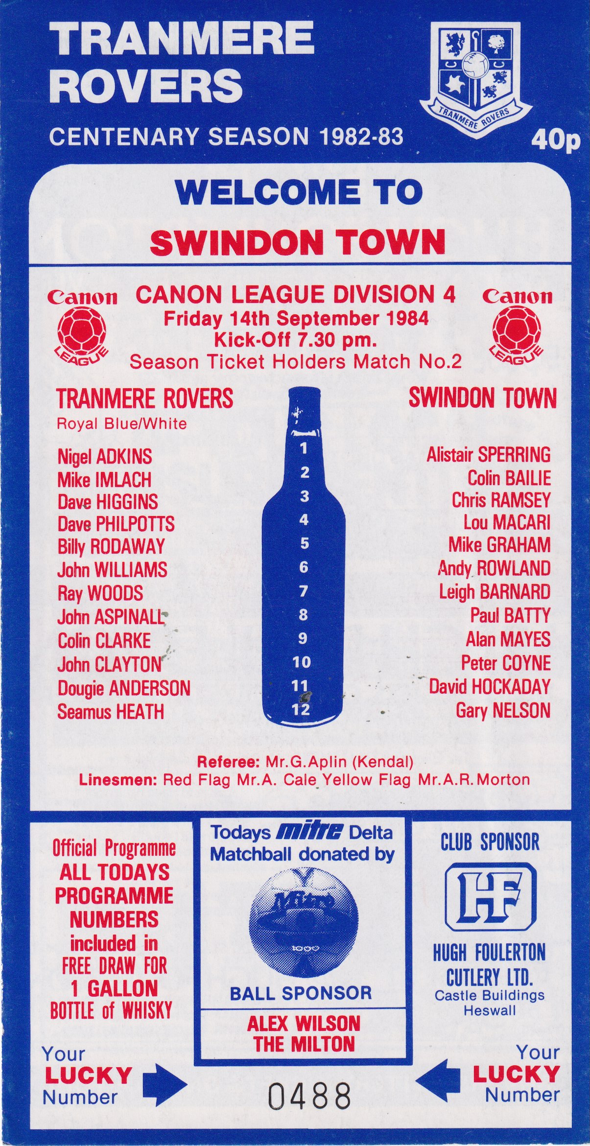 Match Programme