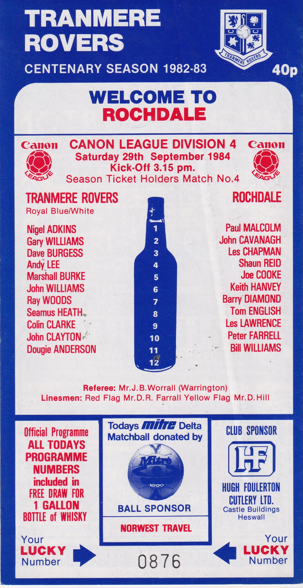 Match Programme