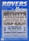 Tranmere Rovers v Bangor City Match Programme 1984-11-20