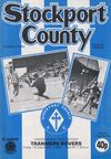 Stockport County v Tranmere Rovers Match Programme 1984-09-07